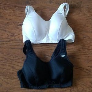 Lot of 2 New Balance Sports Bra 36D_Black & White